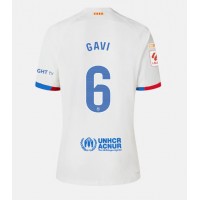 Camiseta Barcelona Paez Gavi #6 Segunda Equipación Replica 2023-24 mangas cortas